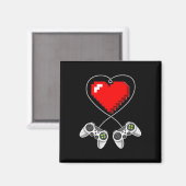 Dag Video Game Controller Hart Gamer Gift Boys 1 Magneet (Voorkant / Achterkant)