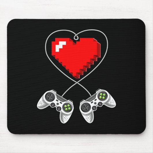 Dag Video Game Controller Hart Gamer Gift Boys 1 Muismat (Voorkant)