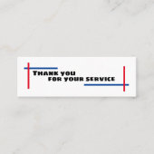 Dag vieren/Bedankt voor je service Mini Visitekaartje (Voorkant)