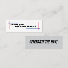 Dag vieren/Bedankt voor je service Mini Visitekaartje