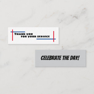 Dag vieren/Bedankt voor je service Mini Visitekaartje