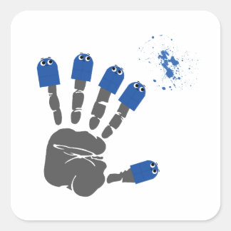 Dag vijf vierkante sticker