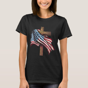 Dag Vlag Kruis Print T-shirt