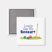 Dag voor Croquet Magneet (Voorkant / Achterkant)