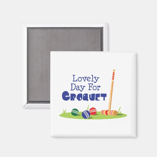 Dag voor Croquet Magneet (Voorkant / Achterkant)