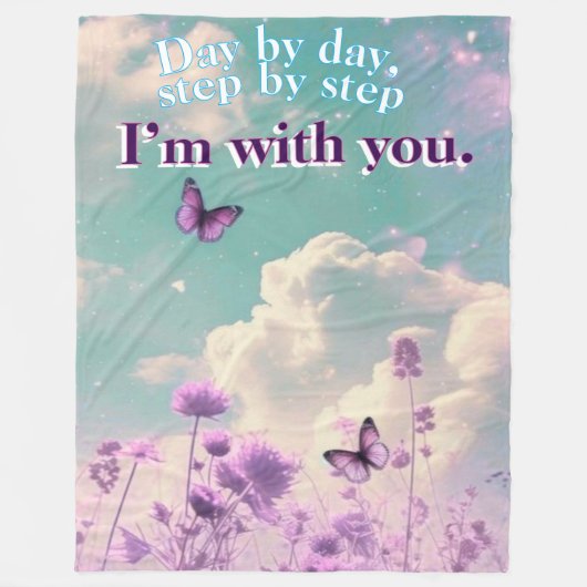 Dag voor dag Stap voor Stap Medium Fleece Deken (Voorkant)