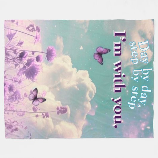 Dag voor dag Stap voor Stap Medium Fleece Deken (Voorkant (Horizontaal))