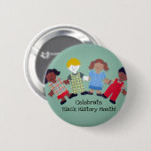 Dag voor de Zwarte Geschiedenis! #1 Ronde Button 5,7 Cm (Voorkant /achterkant)