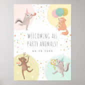 Dag voor Dieren Kleurrijke Kinderen Poster (Voorkant)