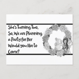 Dag voor Dochter Twee Draaien Uitnodiging Briefkaart