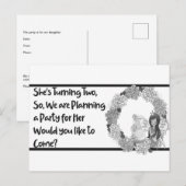 Dag voor Dochter Twee Draaien Uitnodiging Briefkaart (Voorkant / Achterkant)