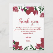 Dag voor een meisje van Pomegranaat Dank je wel Kaart (Voorkant)