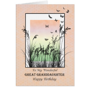 Dag voor Grote Kleindochter, met Butterflies