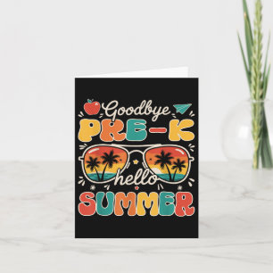 Dag voor Hallo zomer vorige schooldag Kaart