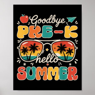 Dag voor Hallo zomer vorige schooldag Poster