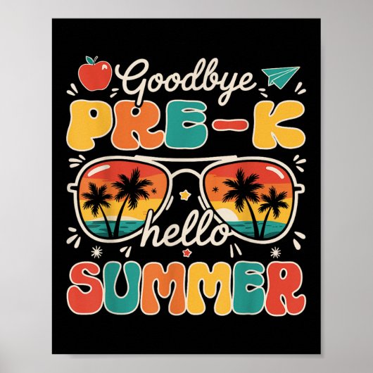 Dag voor Hallo zomer vorige schooldag Poster (Voorkant)