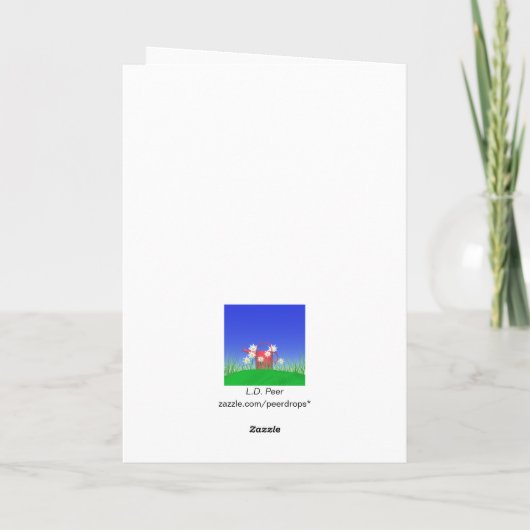 Dag voor mam Daisies en Watering Can Kaart (Achterkant)