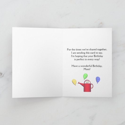 Dag voor mam Daisies en Watering Can Kaart (Binnen)