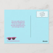 Dag voor meisjes in Cute Pool Bedankt voor je post Briefkaart (Achterkant)