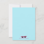 Dag voor meisjes in Cute poolfeest Dank je kaart (Achterkant)