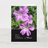 Dag voor Mimi, Cranesbill Geraniums Kaart (Voorkant)