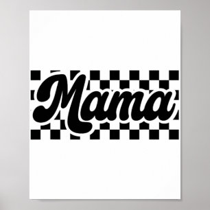 Dag voor Moeder Retro Vrouwen Geruit Mama Poster