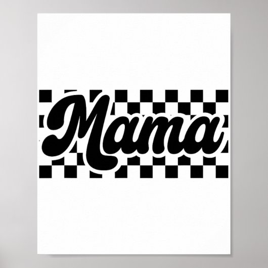 Dag voor Moeder Retro Vrouwen Geruit Mama Poster (Voorkant)