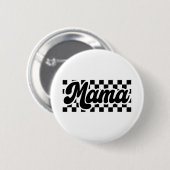 Dag voor Moeder Retro Vrouwen Geruit Mama Ronde Button 5,7 Cm (Voorkant /achterkant)