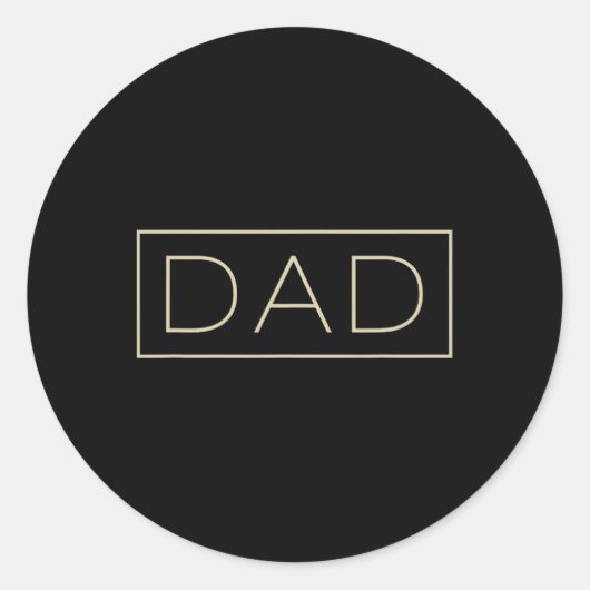 Dag voor nieuwe papa ronde sticker (Voorkant)