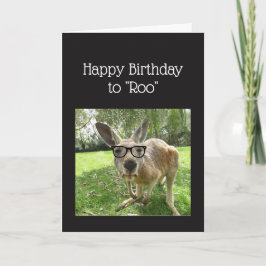 Dag voor Roo Fun Kangaroo Australia Animal art Kaart