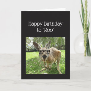 Dag voor Roo Fun Kangaroo Australia Animal art Kaart