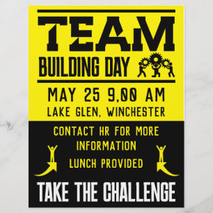 Dag voor teambuilding voor bedrijven flyer