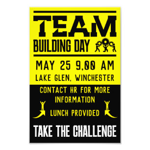 Dag voor teambuilding voor bedrijven foto afdruk