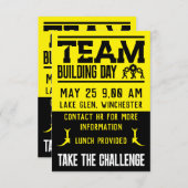 Dag voor teambuilding voor bedrijven informatiekaartje (Voorkant / Achterkant)