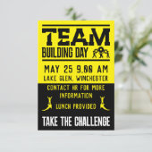 Dag voor teambuilding voor bedrijven informatiekaartje (Staand voorkant)