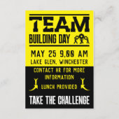 Dag voor teambuilding voor bedrijven informatiekaartje (Achterkant)