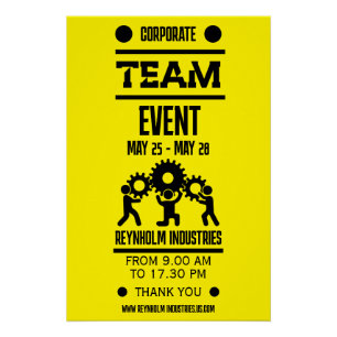 Dag voor teambuilding voor bedrijven perfect poster