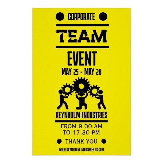 Dag voor teambuilding voor bedrijven perfect poster (Voorkant)
