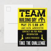 Dag voor teambuilding voor bedrijven uitnodiging briefkaart (Voorkant / Achterkant)