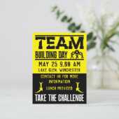 Dag voor teambuilding voor bedrijven uitnodiging briefkaart (Staand voorkant)