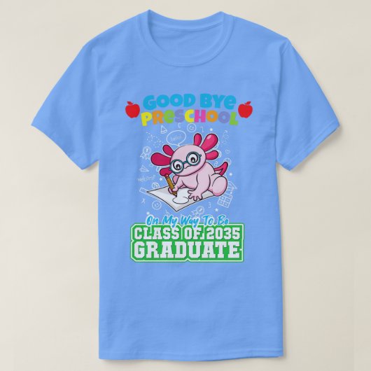 Dag voorschoolse les van 2035 Afstuderen PreK 11 T-shirt (Design voorkant)