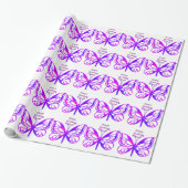 Dag, vriend, vlinders cadeauomslag. cadeaupapier (Uitgerold)