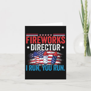 Dag Vuurwerk Directeur Ik Ren Je Ren 4th Juli Kaart