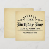  dag waarop de Whiskey verouderd is tot de perfect Kaart (Voorkant / Achterkant)