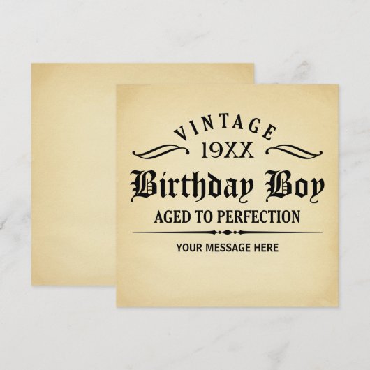  dag waarop de Whiskey verouderd is tot de perfect Kaart (Voorkant / Achterkant)