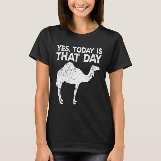 Dag Woensdag Camelid Kantoor Meme Jokeidea T-shirt (Voorkant)