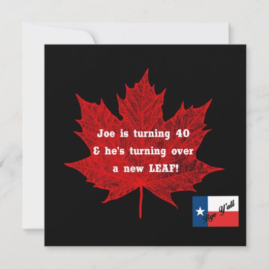 Dag Y'all-TX vlag Kaart (Voorkant)