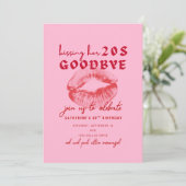 Dag zeggen tegen haar twintigers kaart (Staand voorkant)