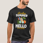 Dag Zomer Hallo Eerste graad Terug naar School Te T-shirt (Voorkant)