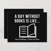 Dag zonder Boeken is als geen idee Briefkaart (Voorkant / Achterkant)